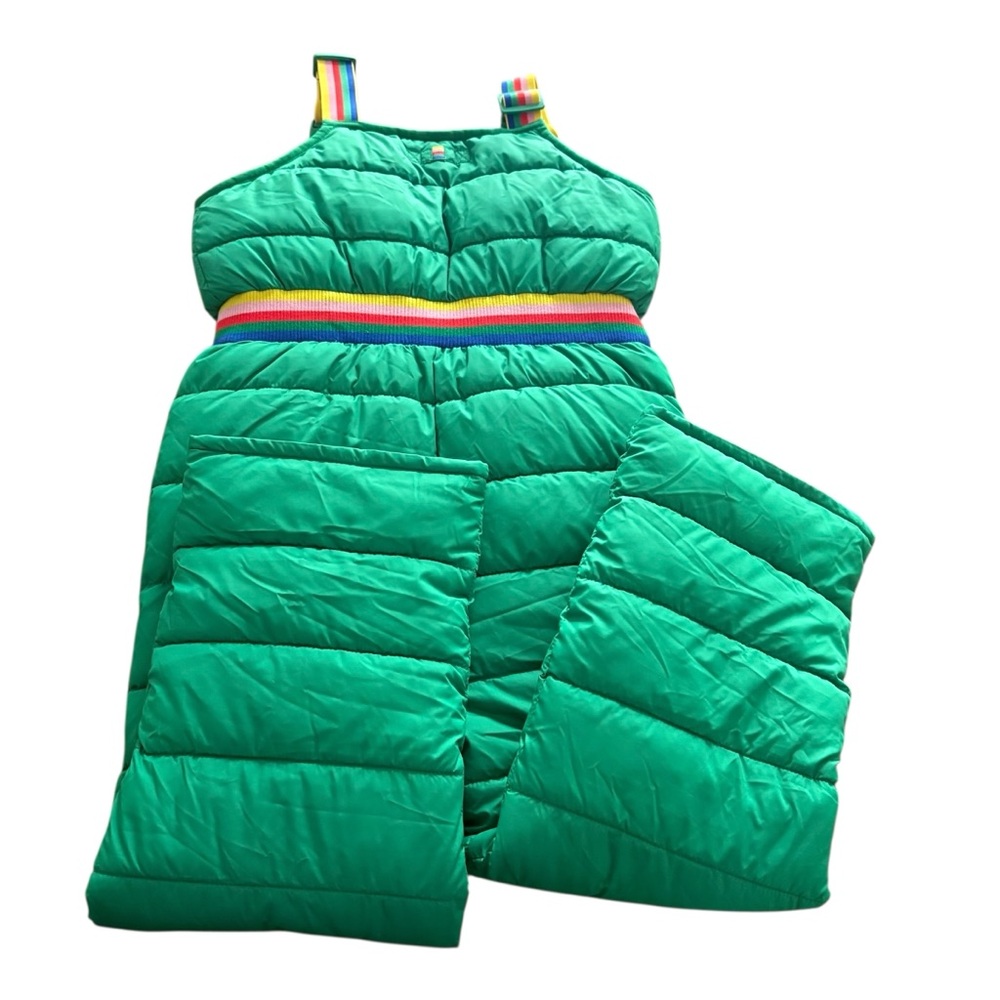 Mini Boden Green Overalls with Rainbow Accents - Picture 4 of 6